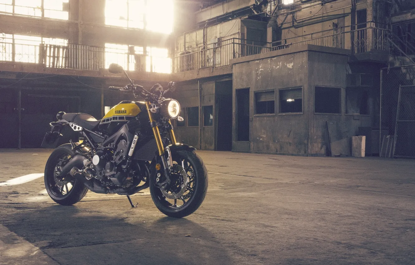 Photo wallpaper Yamaha, moto, style, yellow, sport classic, 2016, XSR900