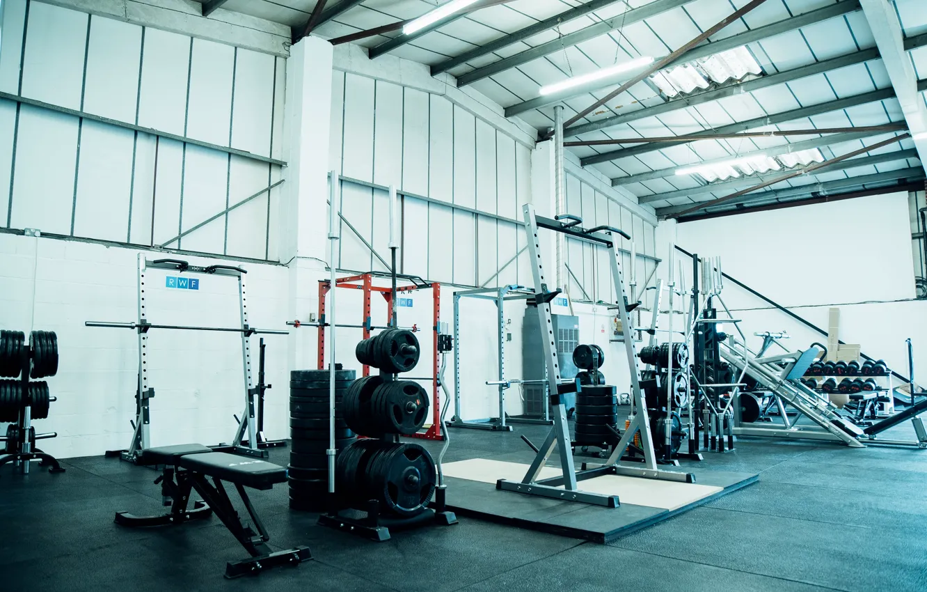Photo wallpaper fitness, gym, bodybuilding