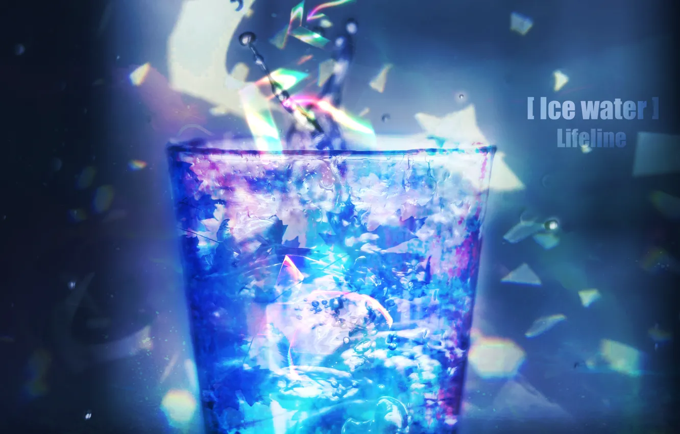 Photo wallpaper ice, water, glass, by Lifeline