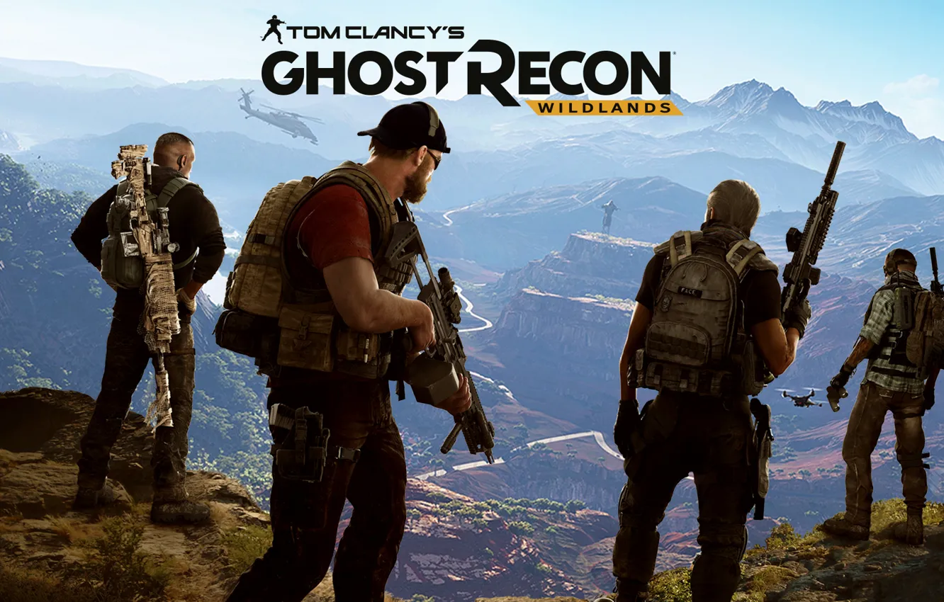 Photo wallpaper mountains, the game, soldiers, Ubisoft, mercenaries, Tom Clancy's, Tom Clancy's Ghost Recon Wildlands, Ghost Recon …