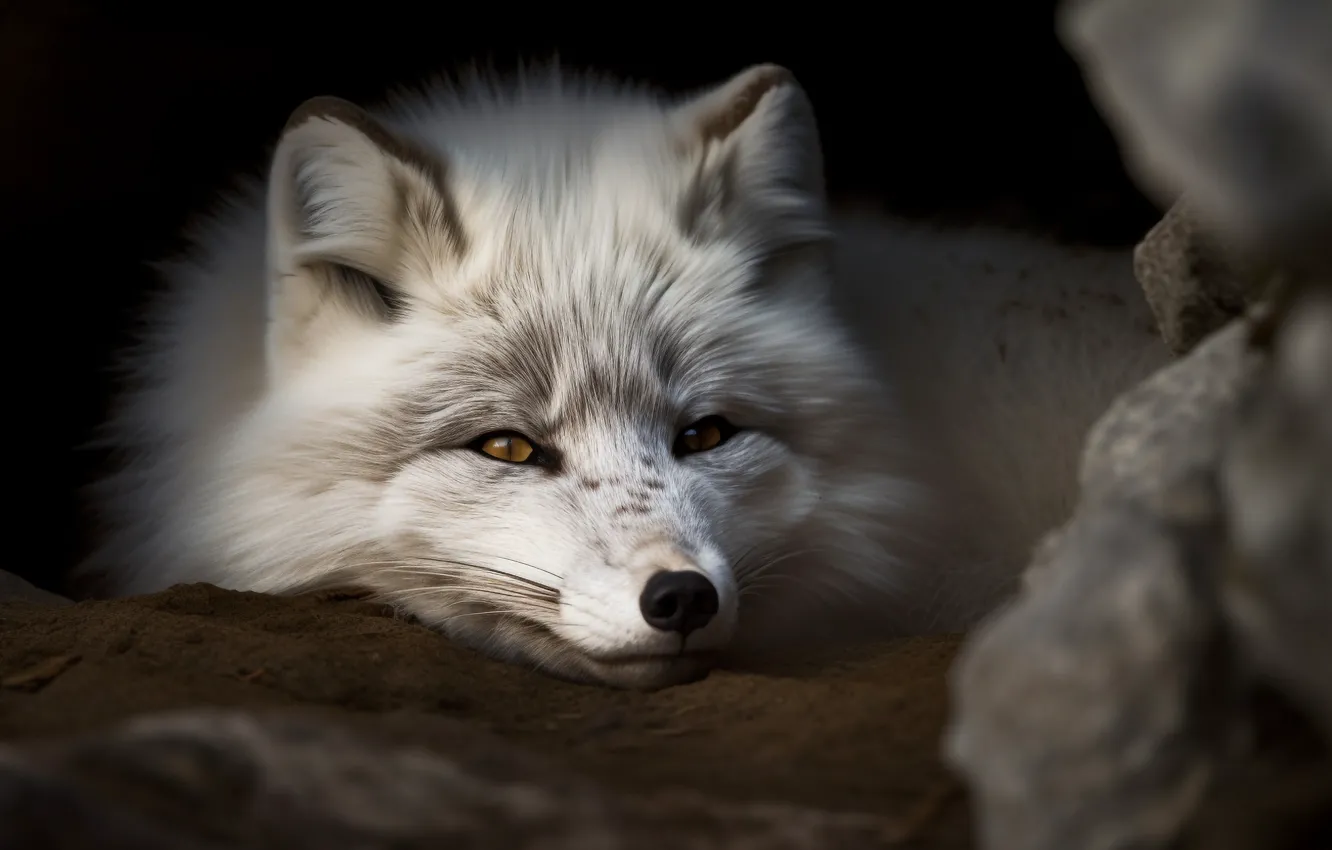 Photo wallpaper face, portrait, lies, Fox, digital art, AI art, The Art of Artificial Intelligence, neural network