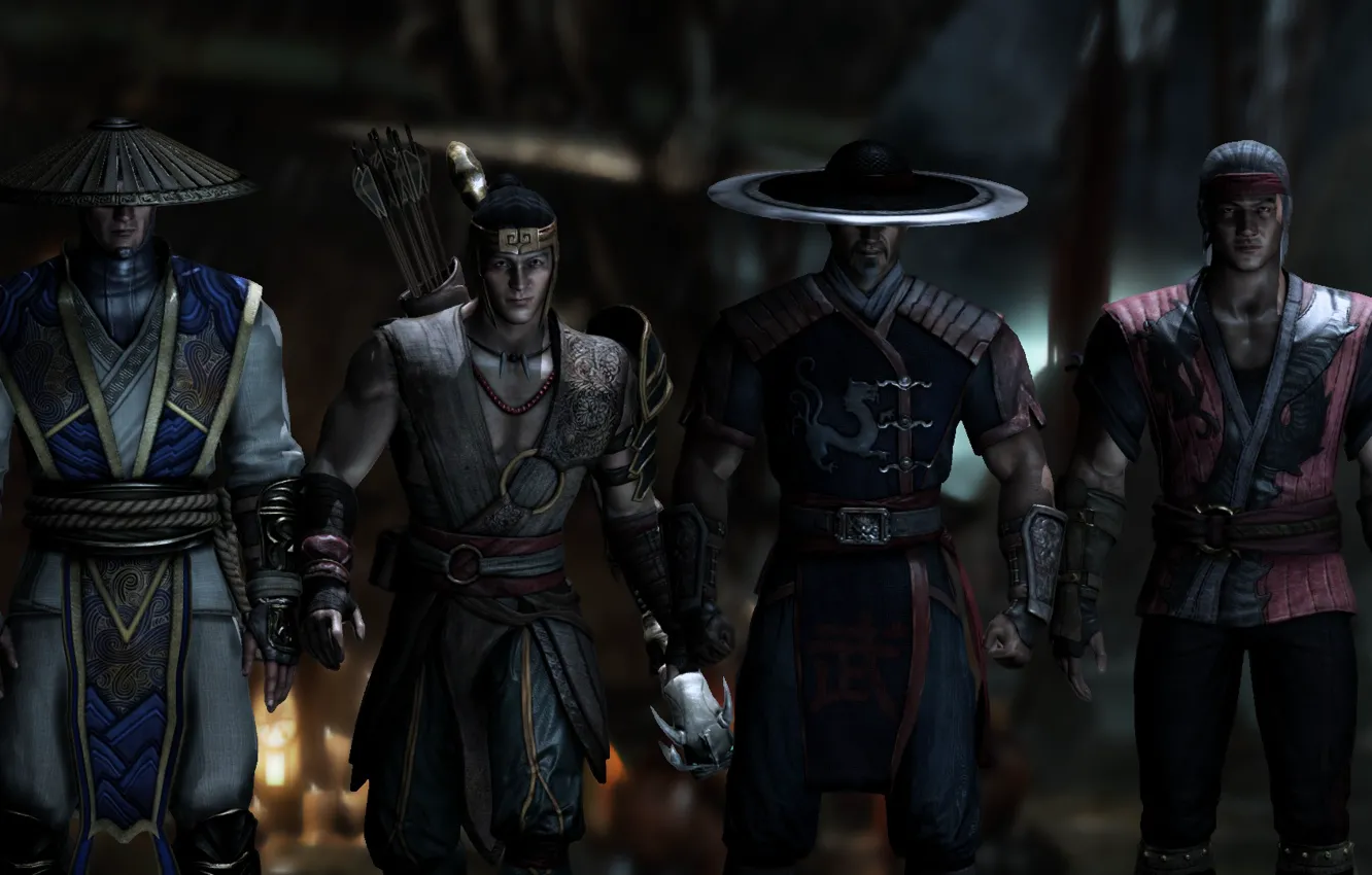 Photo wallpaper Liu Kang, Raiden, Mortal Kombat X, White Lotus, Kung Lao, Kung Jin