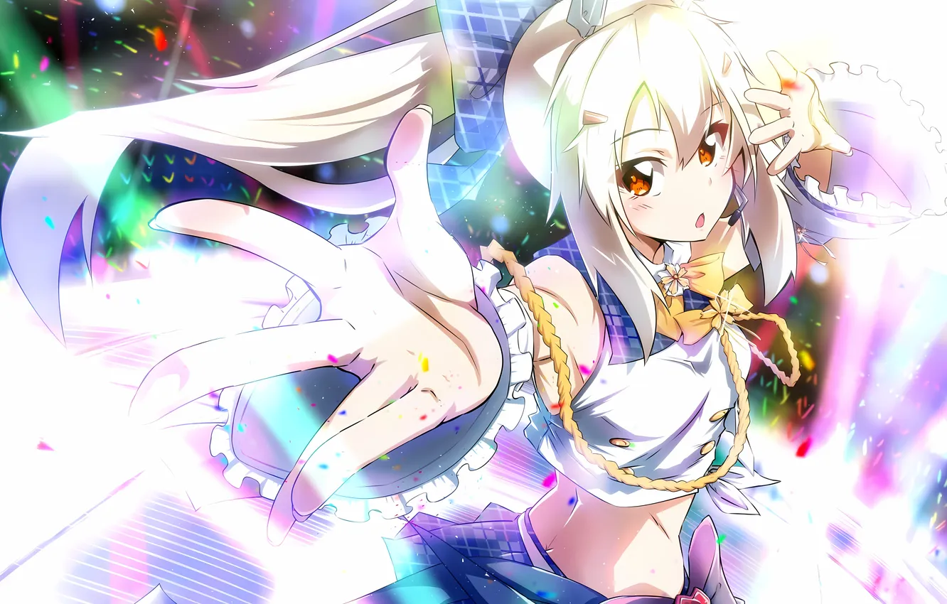 Photo wallpaper girl, blouse, party, long hair, anime, beautiful, ponytail, pretty