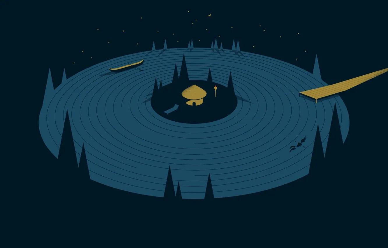 Photo wallpaper abstraction, minimalism, abstraction, the dark background, Minimalism, dark background, Vinyl record, vinyl record