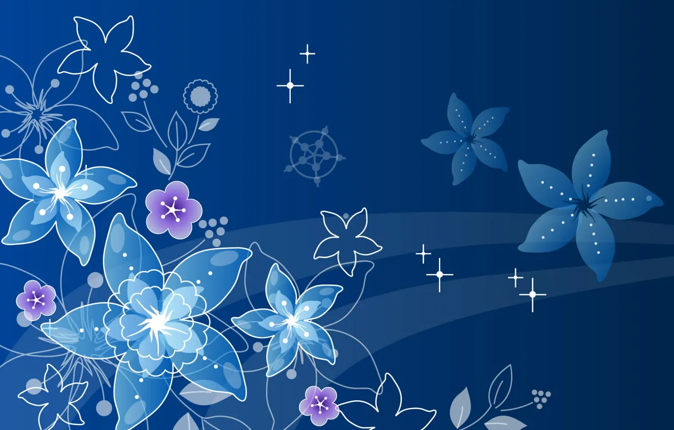 Photo wallpaper flowers, abstraction, pattern, abstract