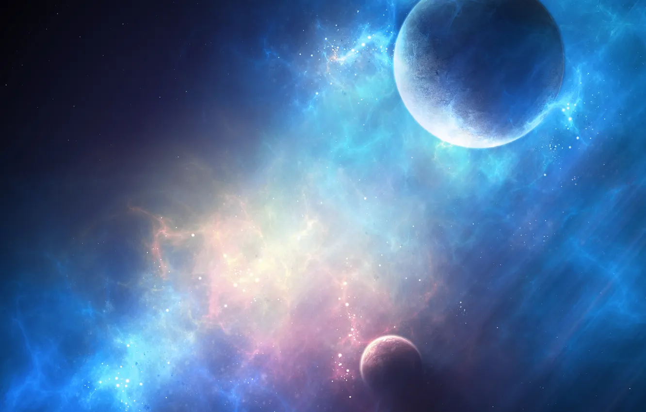 Photo wallpaper light, planet, M83