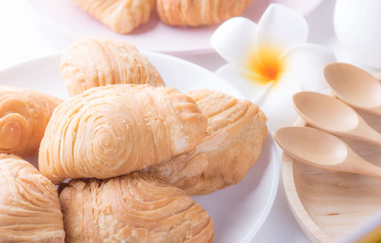 Photo wallpaper cakes, buns, plumeria