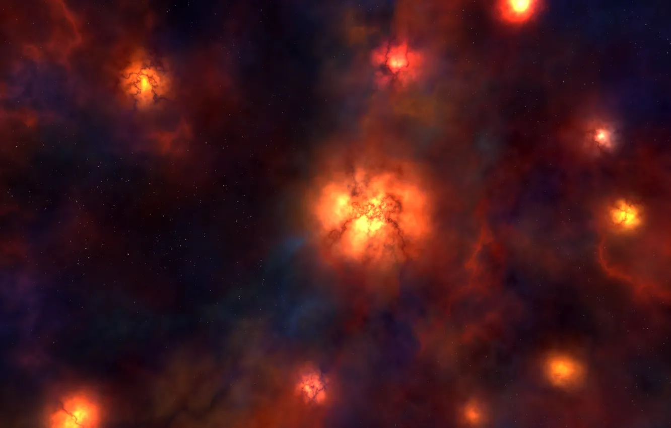 Photo wallpaper light, galaxy, accumulation