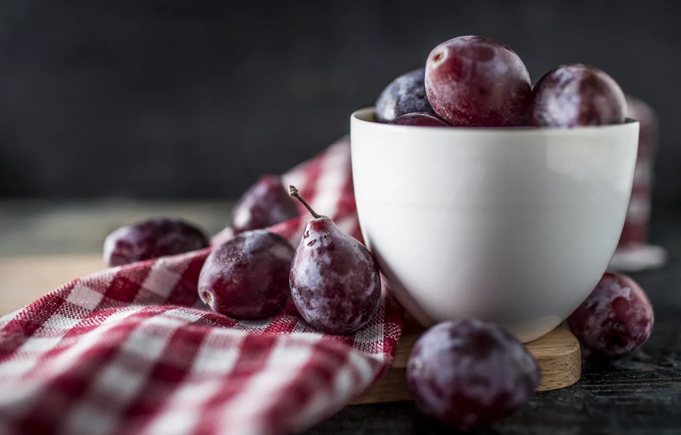 Photo wallpaper bowl, napkin, drain