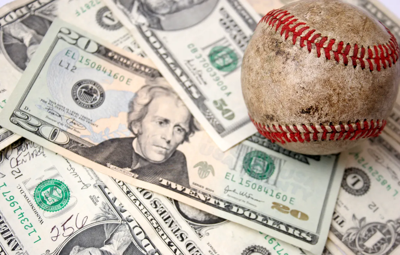 Photo wallpaper money, ball, sewing, business, corruption in sport