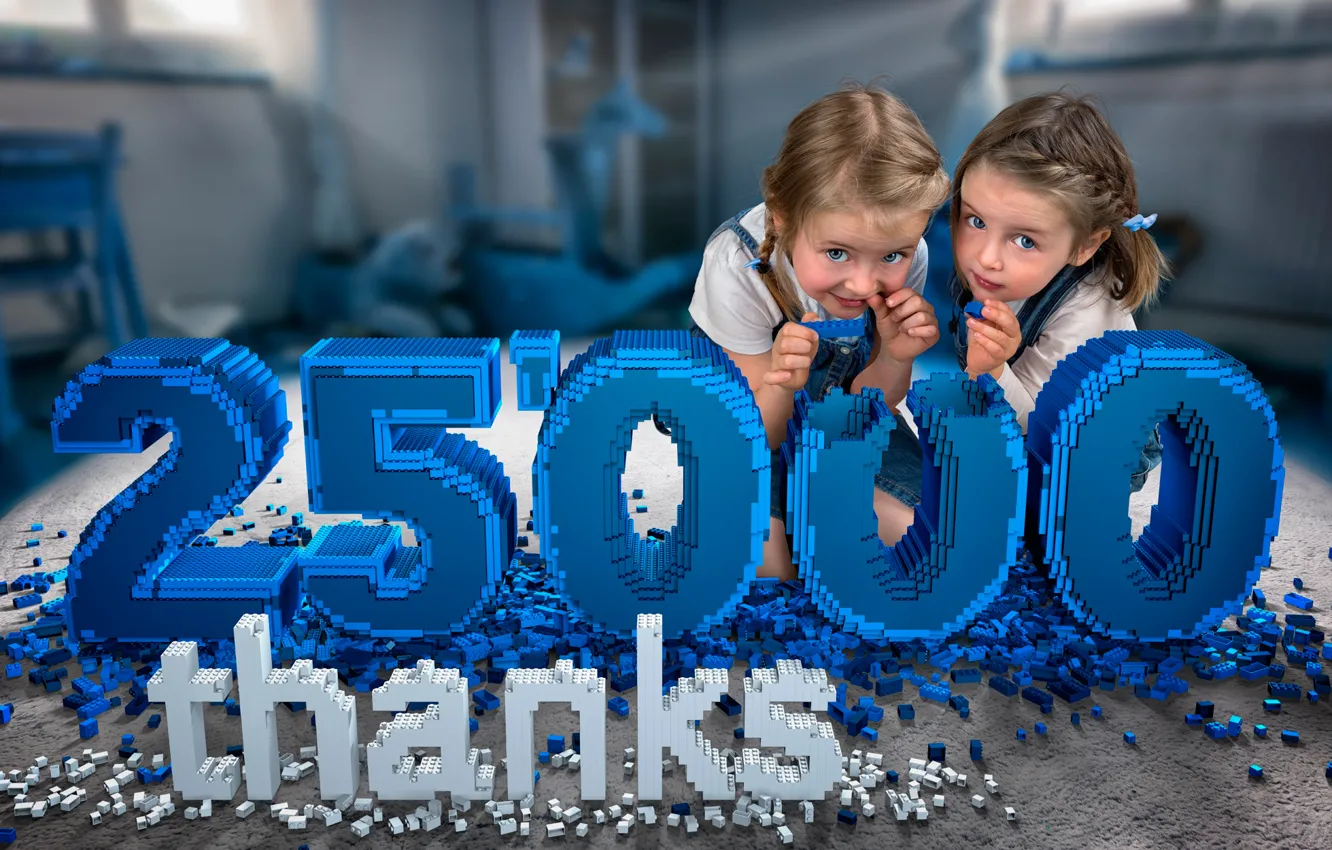 Photo wallpaper girl, designer, 25000-thank you