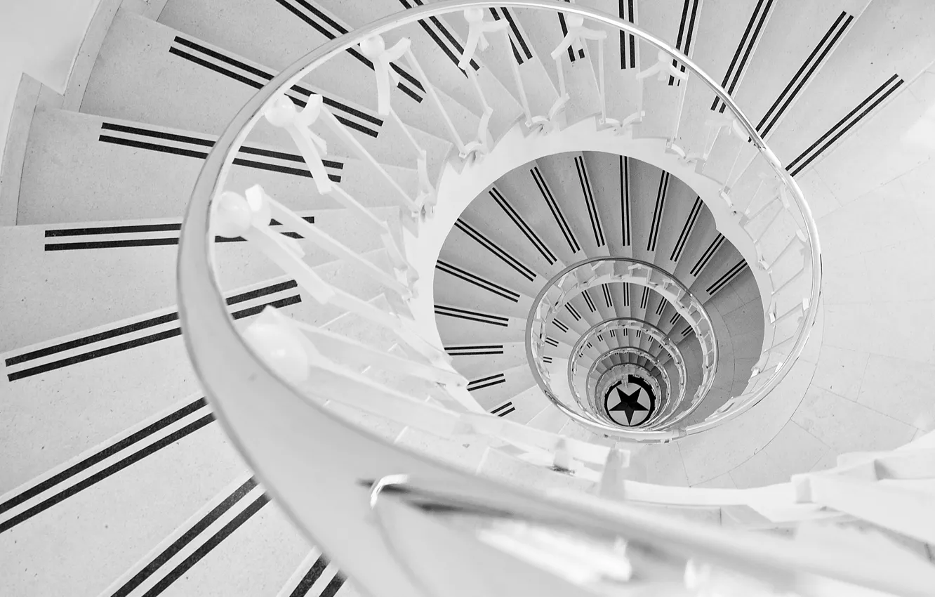 Photo wallpaper building, spiral, ladder, stage