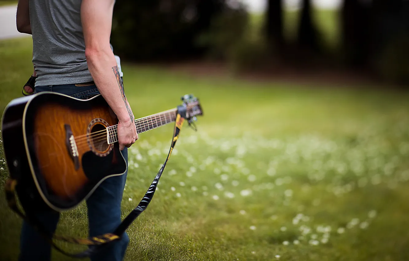 Photo wallpaper music, guitar, guy