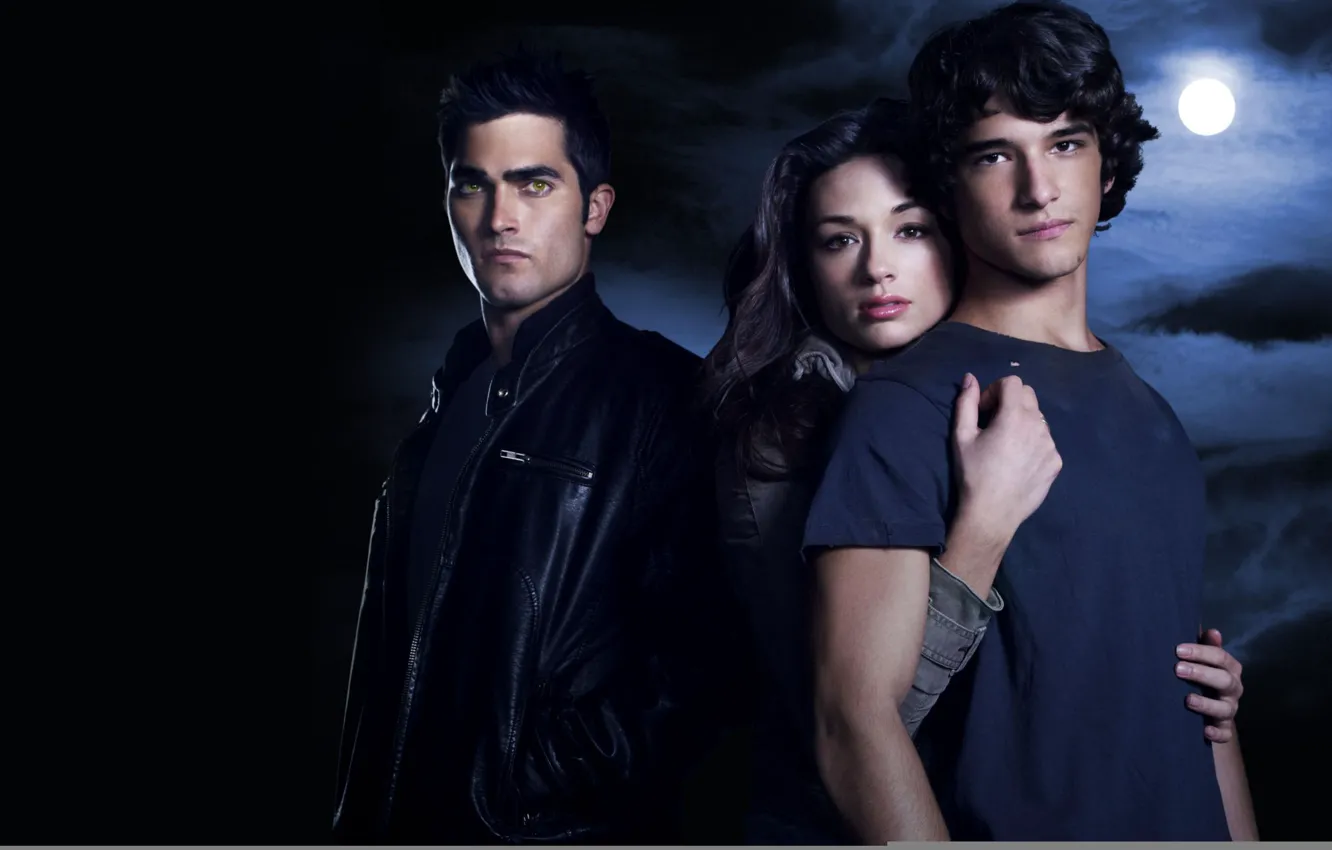 Photo wallpaper actress, the series, actor, Crystal Reed, Teen Wolf, Tyler Posey, Tyler Hoechlin