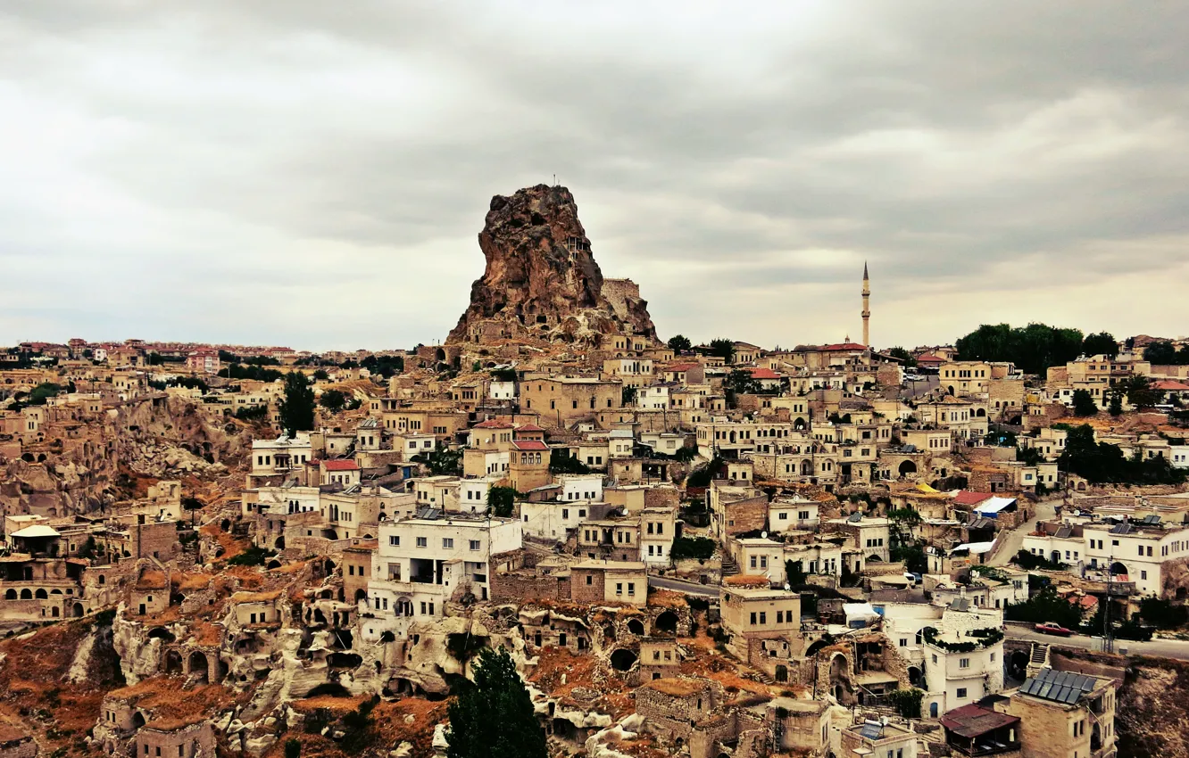 Photo wallpaper tower, Turkey, Turkey, Cappadocia, Cappadokia, Ortahisar, Ortahisar castle