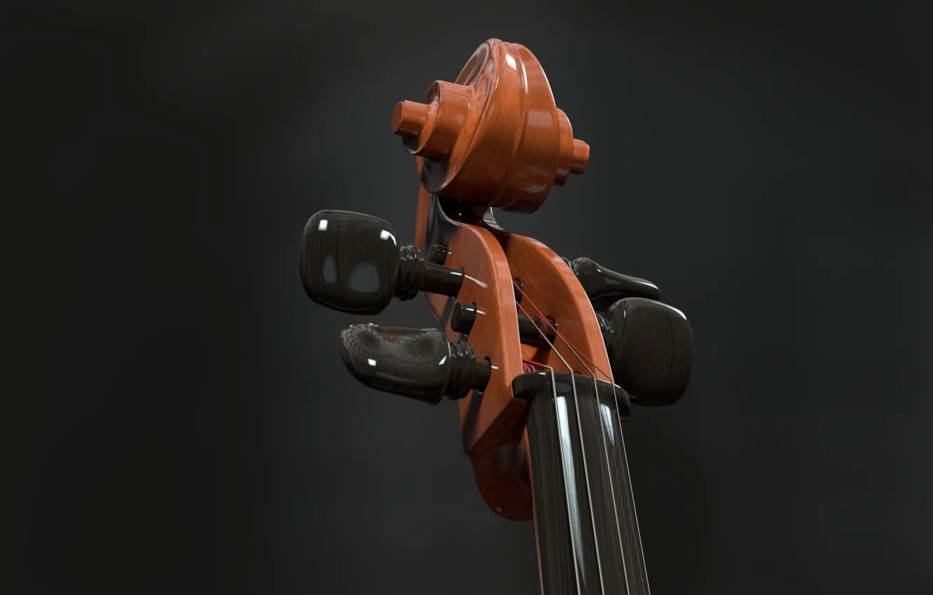 Photo wallpaper macro, strings, cello, tool