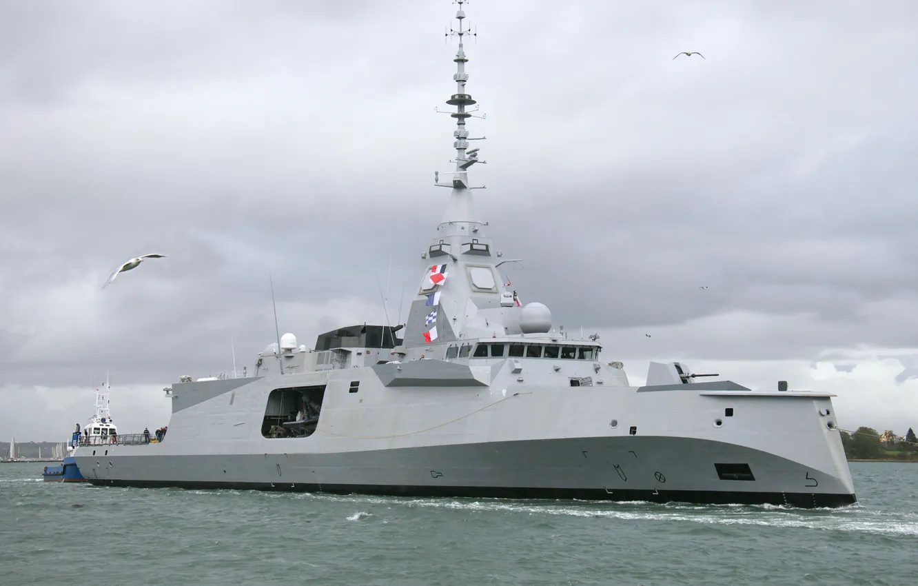 Photo wallpaper frigate, French Navy, Amiral Ronarc'h, FDI