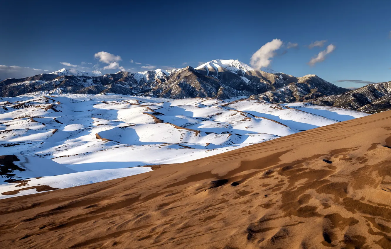 Photo wallpaper the sky, landscape, mountains