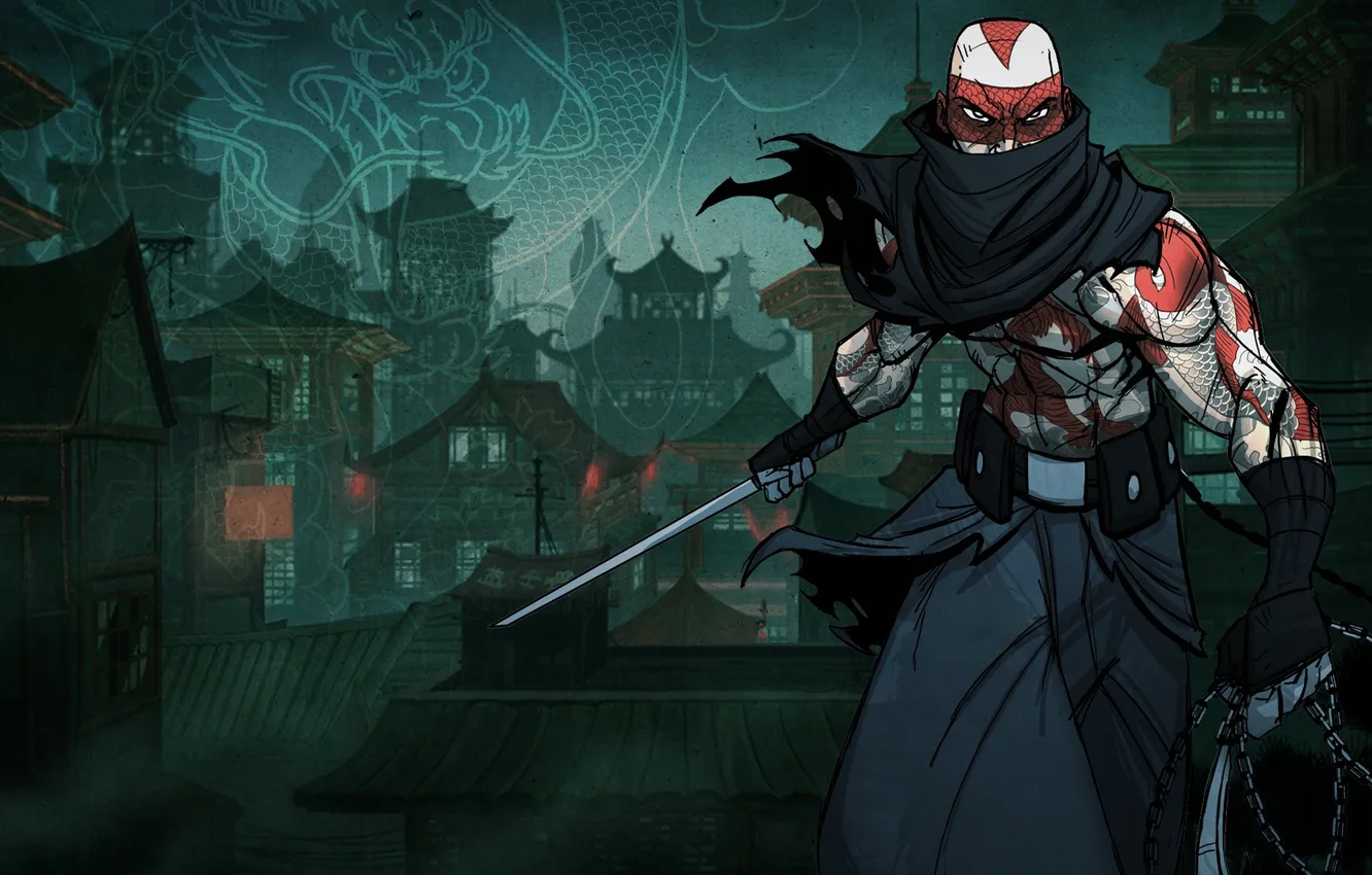 Photo wallpaper ninja, Ninja., Mark of the Ninja, Path of the Mark