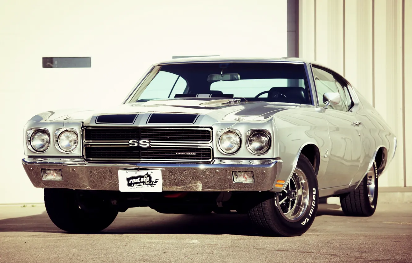 Photo wallpaper Chevrolet, Muscle, Car, Classic, Coupe, Chevy, Old, Chevelle