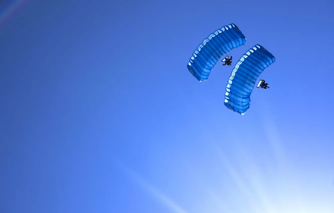 Photo wallpaper the sky, sport, parachuting