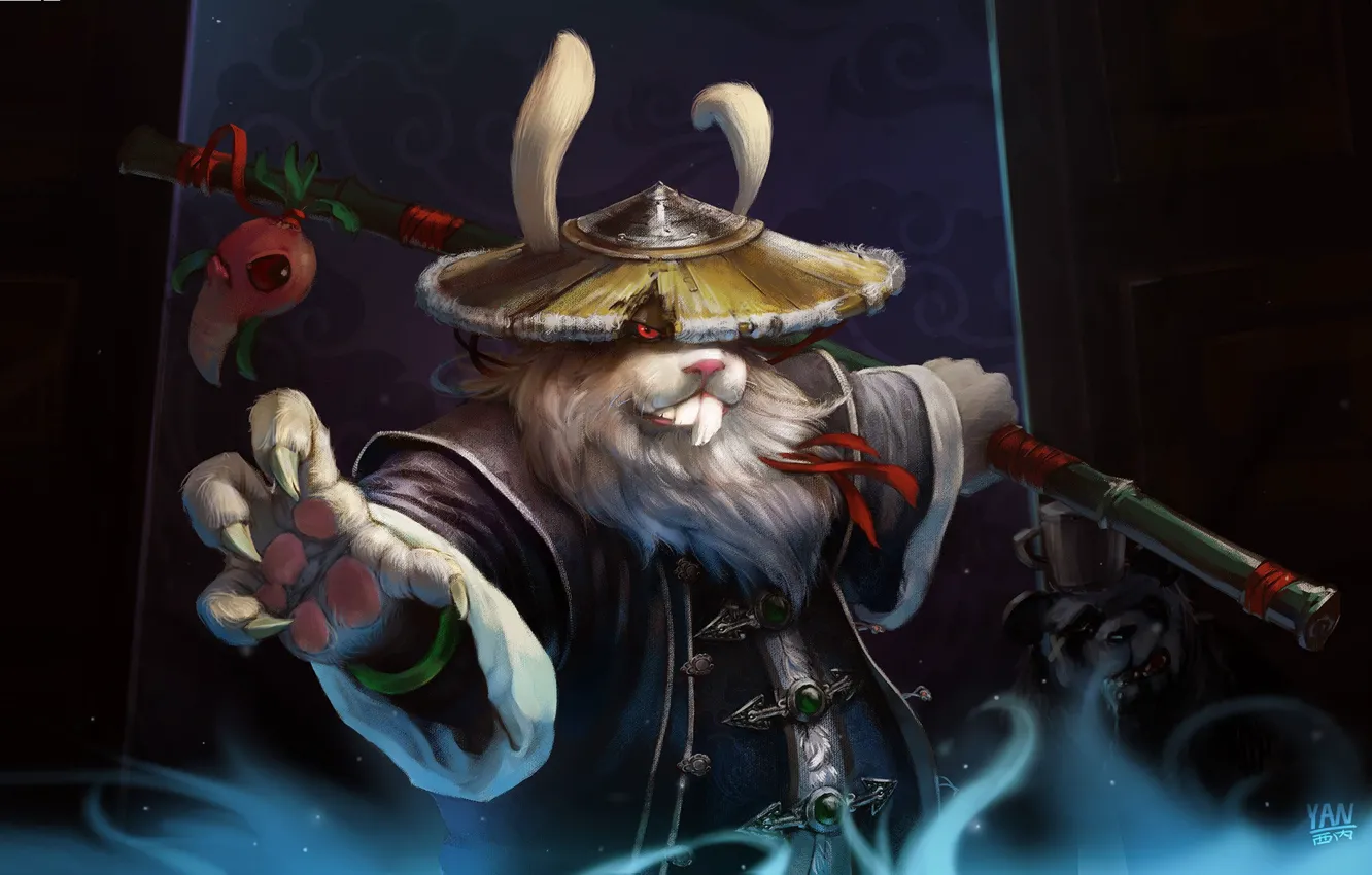 Photo wallpaper warrior, fantasy, art, children's, Yan Bing, Lich Rabbit