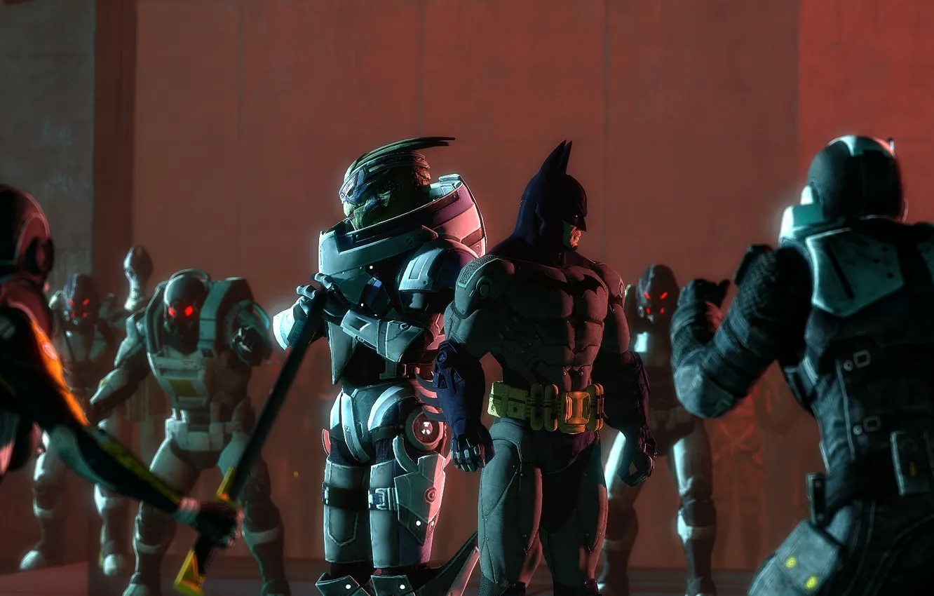 Photo wallpaper Omega, mass effect, Batman, art, cerberus, fan, garrus vakarian