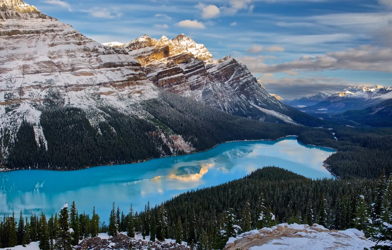 Photo wallpaper Canada, Albert, Rocky mountains, Banff national Park, Peyto, glacial lake