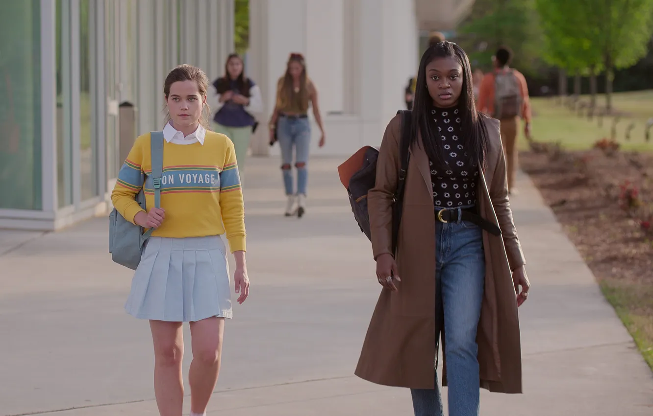 Photo wallpaper girl, the series, schoolgirl, hunter, vampire, The first murder, Sarah Catherine Hook, Juliette Fairmont