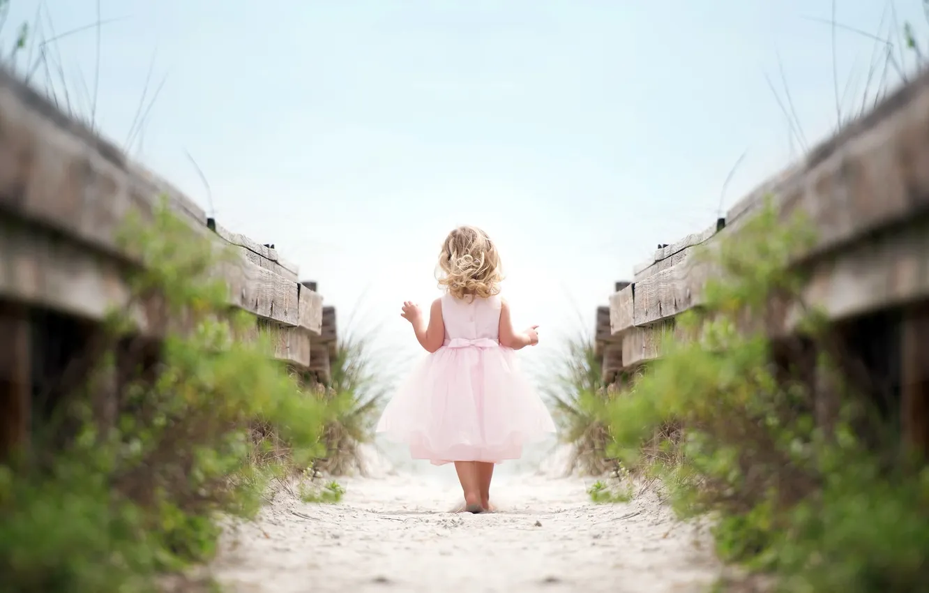 Photo wallpaper summer, light, girl