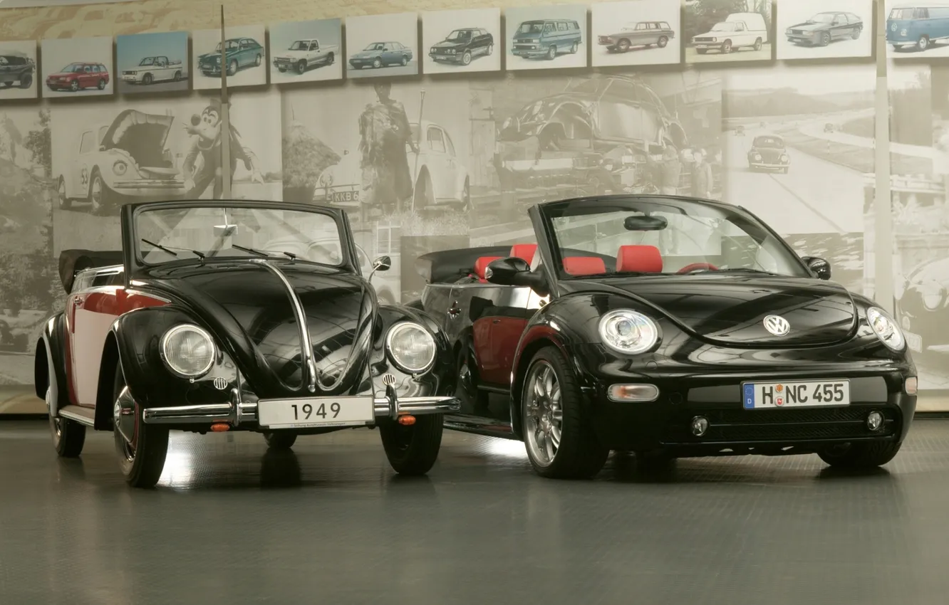 Photo wallpaper background, black, Volkswagen, Beetle, photos, the front, and, Volkswagen