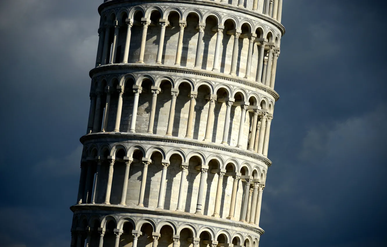 Photo wallpaper the sky, Italy, Pisa, The leaning tower of Pisa