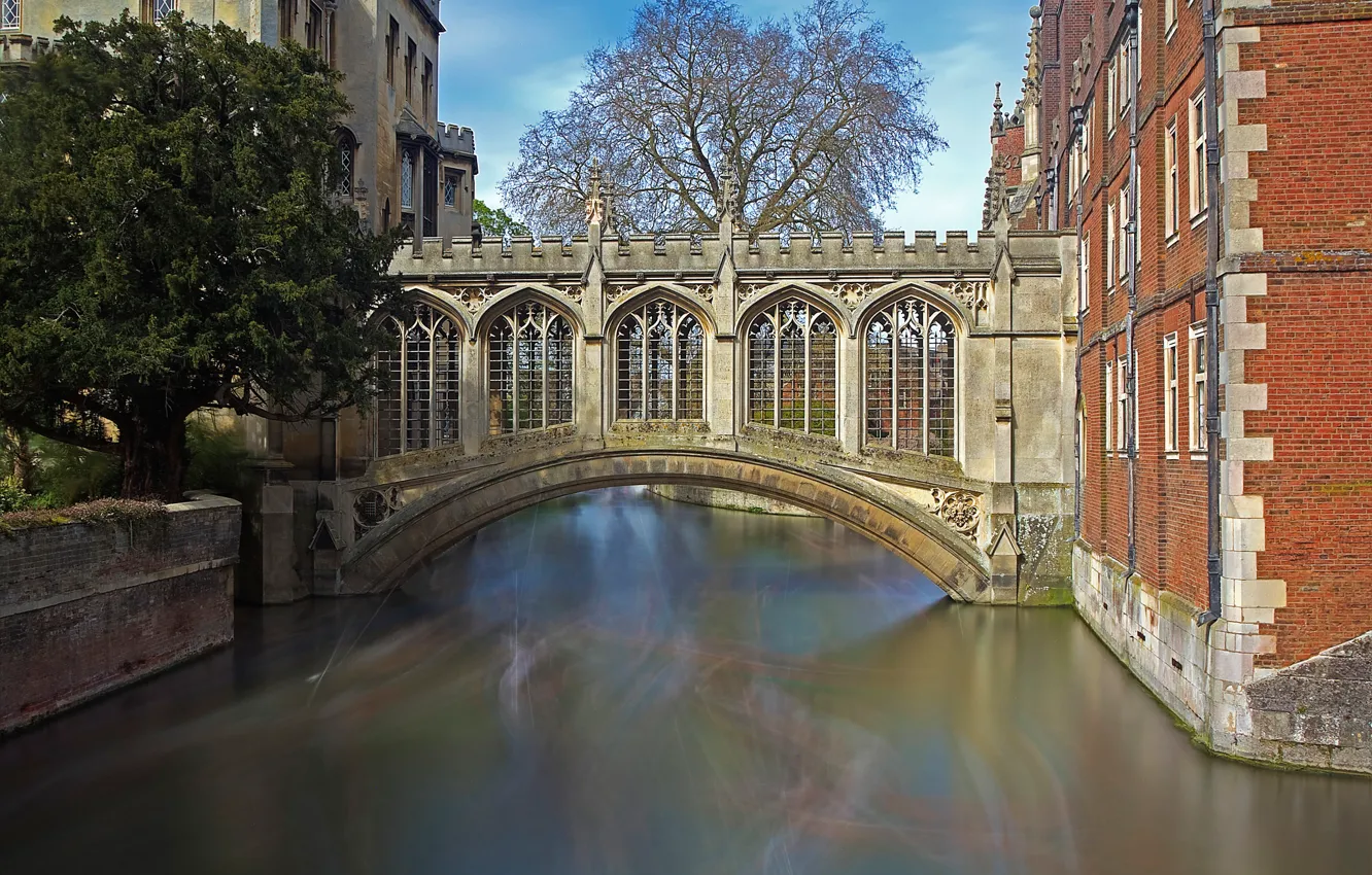 Photo wallpaper bridge, England, Cambridge