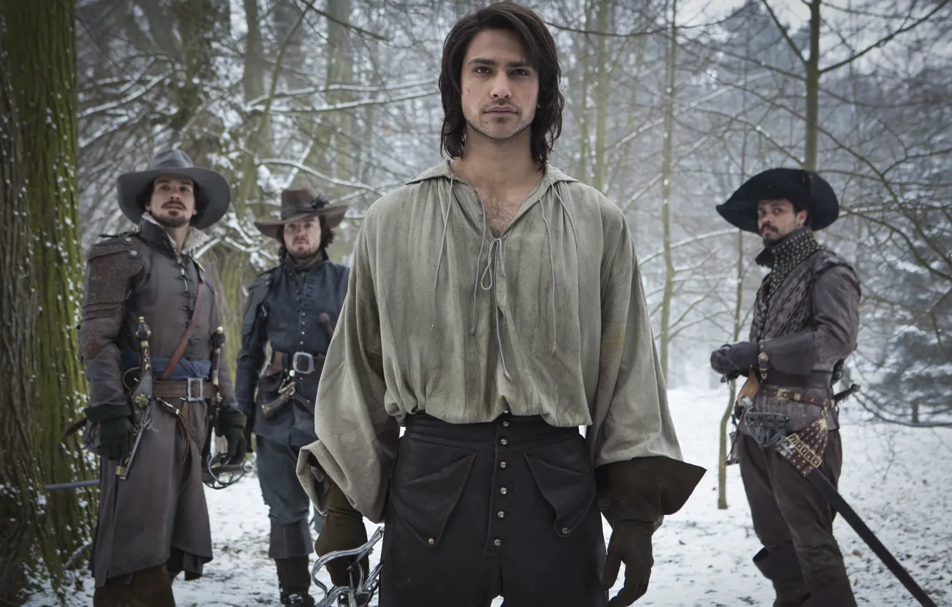 Photo wallpaper the series, the Musketeers, The Musketeers, Tom Burke, Luke Pasqualino, Howard Charles, Santiago Cabrera