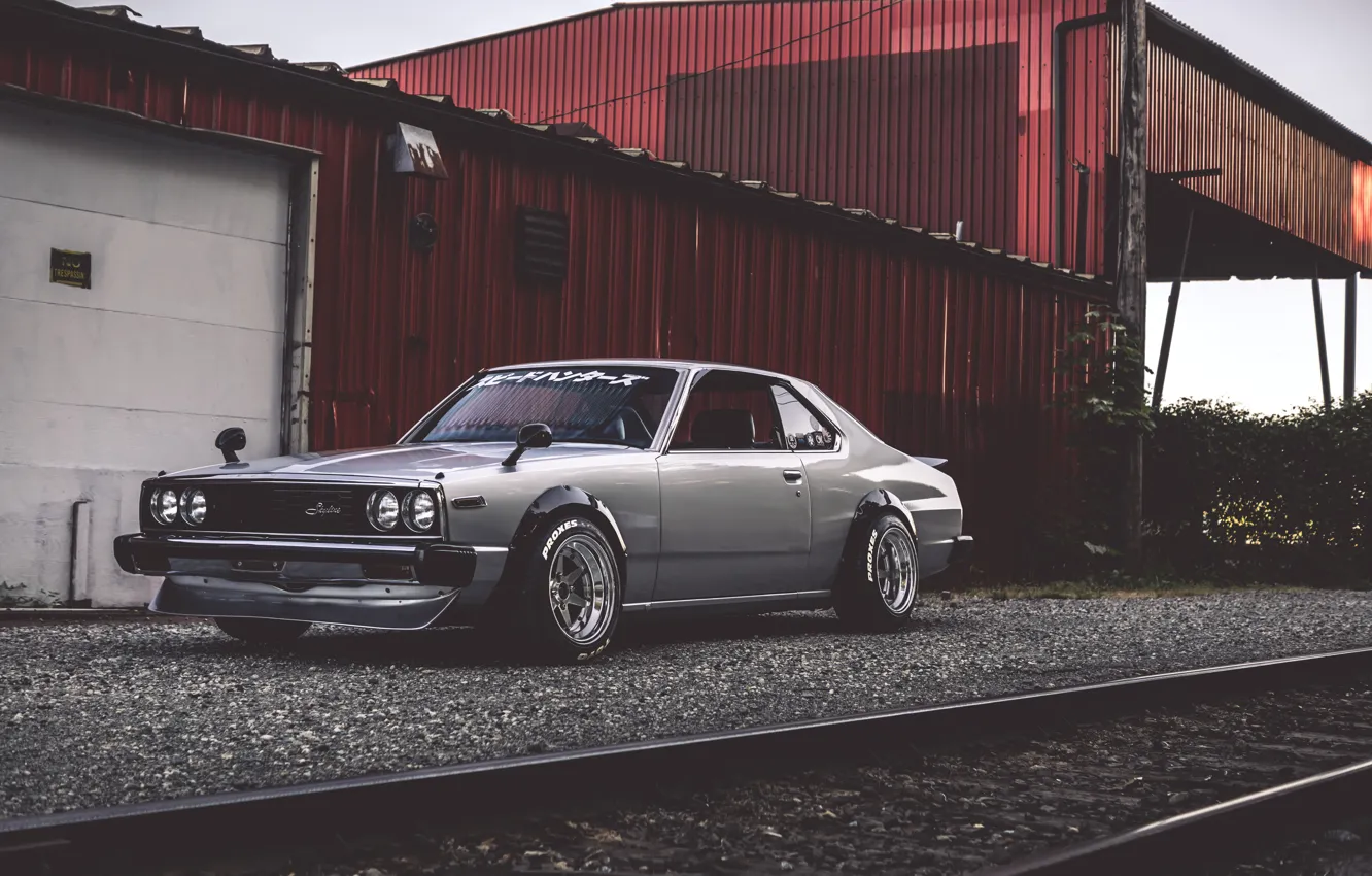 Photo wallpaper Nissan, Skyline, Railway, 2000GT-R