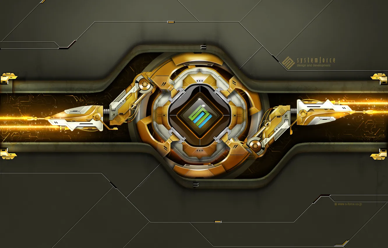 Photo wallpaper Japan, system, gold