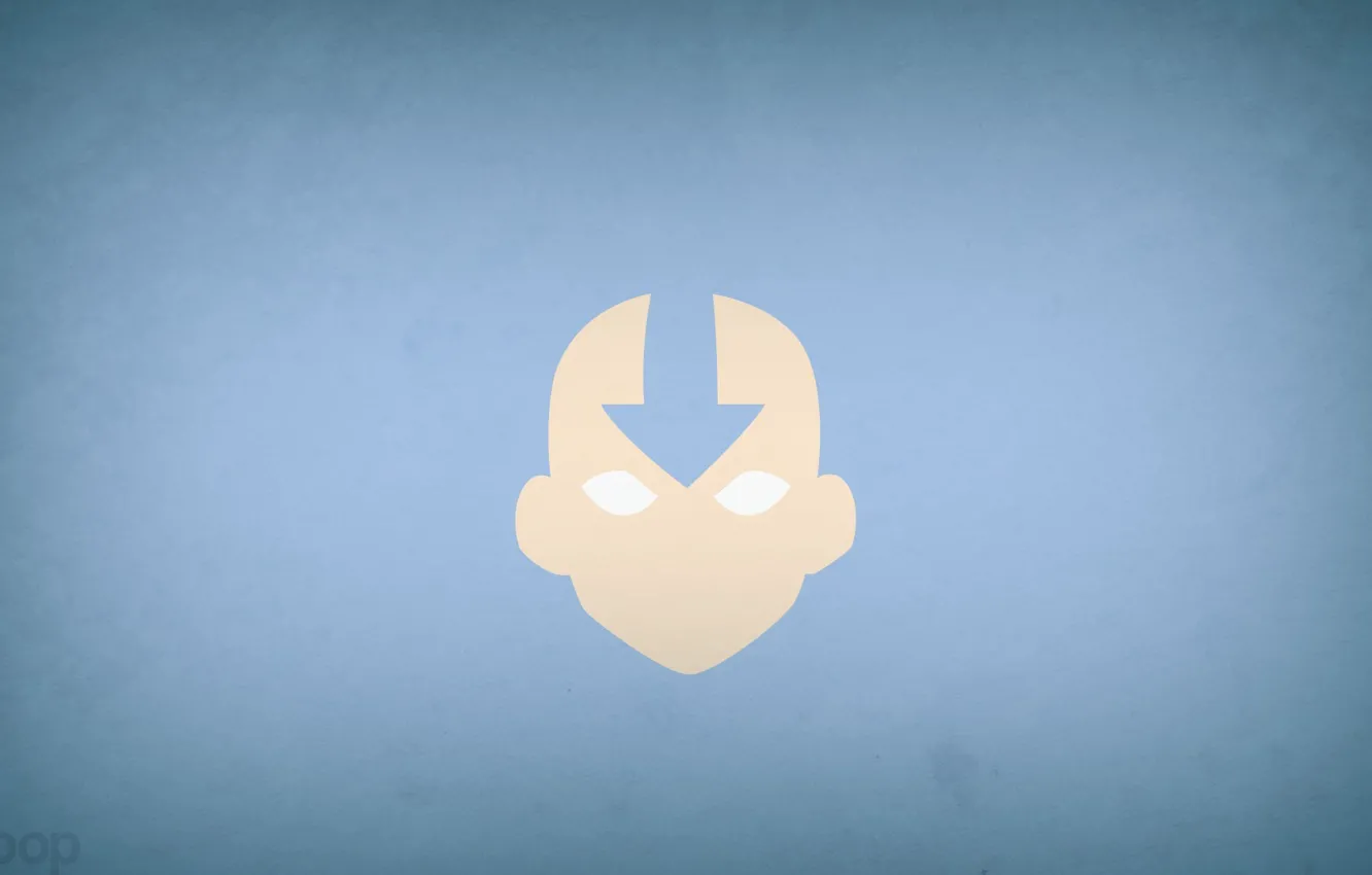 Photo wallpaper minimalism, Avatar, avatar, blue background, blo0p, Avatar: The Last Airbender, Aang