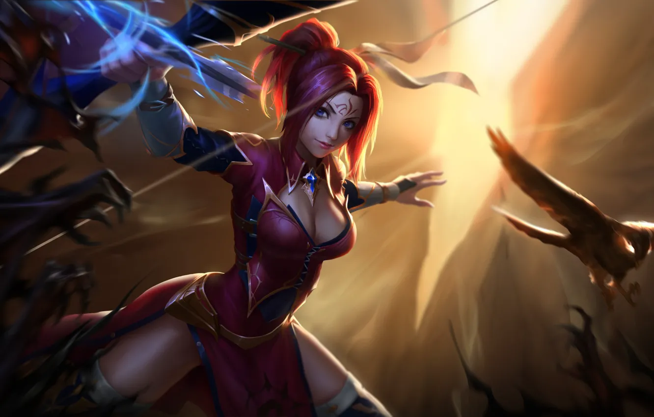 Photo wallpaper girl, the game, Archer, girl, game, characters, Archer, Archer