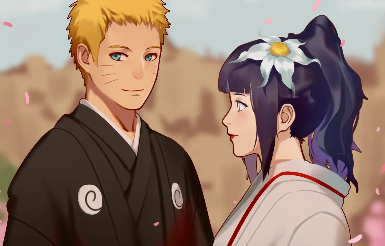 Photo wallpaper Naruto, Hyuuga Hinata, Uzumaki Naruto