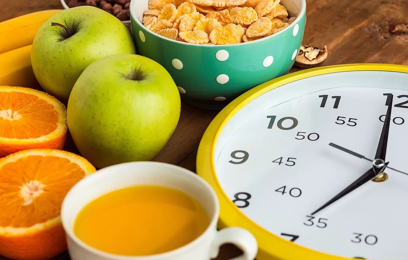 Photo wallpaper Breakfast, citrus, fruit, cereal