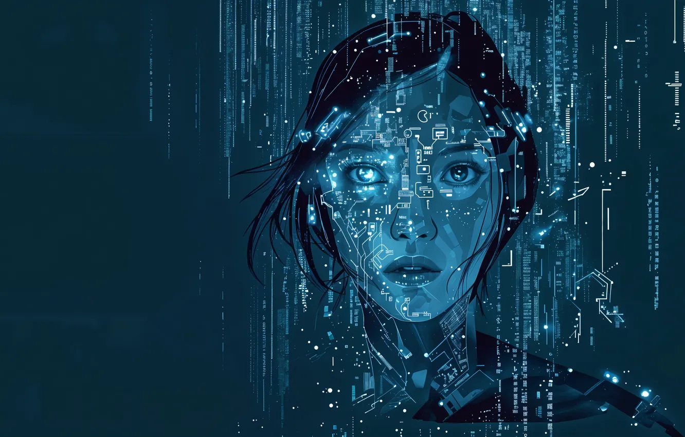 Photo wallpaper digital, art, background, ai technology