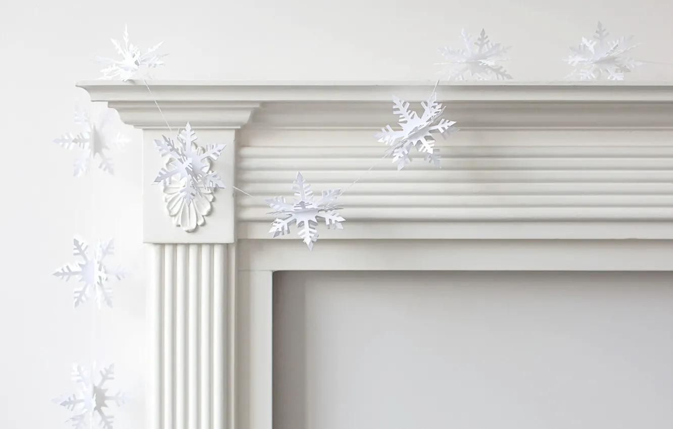 Photo wallpaper holiday, Snowflakes, decoration