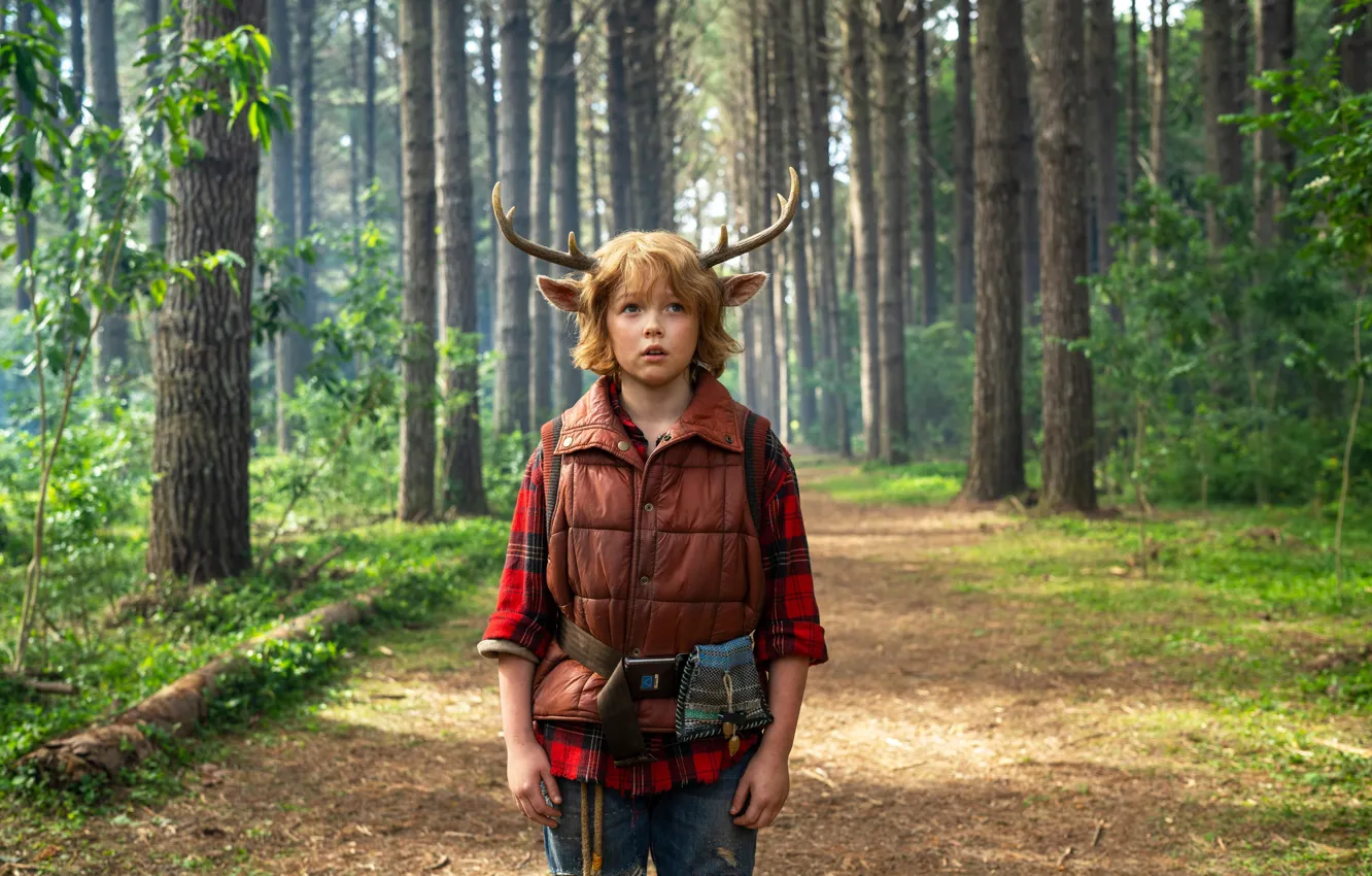 Photo wallpaper Fantasy, Action, Drama, Adventure, Sweet Tooth, Fantasy drama television series, A boy with deer antlers, …