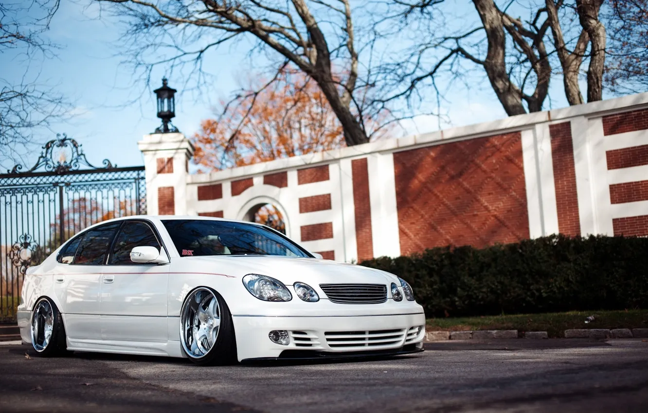 Photo wallpaper machine, white, tuning, Lexus, white, Lexus, stance, ГС300