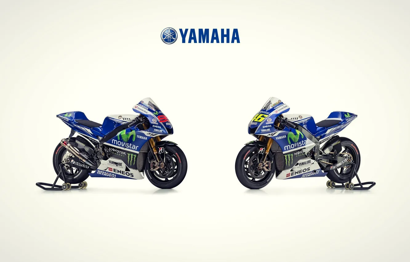 Photo wallpaper Yamaha, team, double, motogp2014