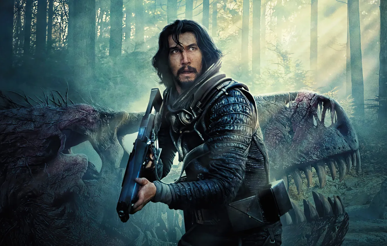 Photo wallpaper weapons, fiction, skull, action, poster, Adam Driver, Adam Driver