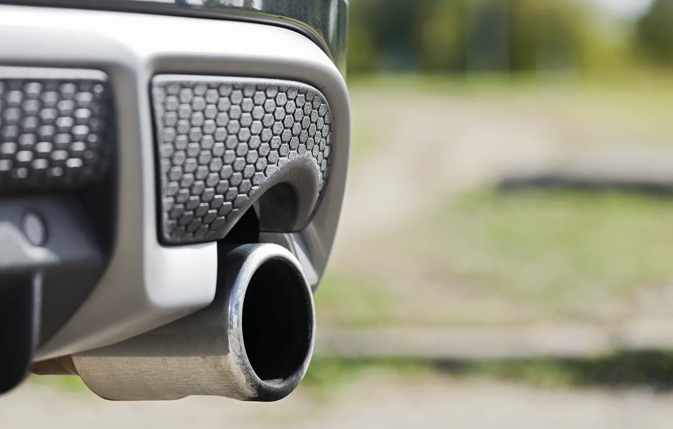 Photo wallpaper car, chrome, Exhaust