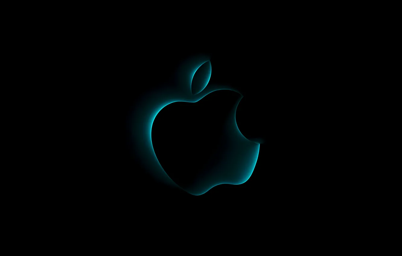 Photo wallpaper apple, art, glowing