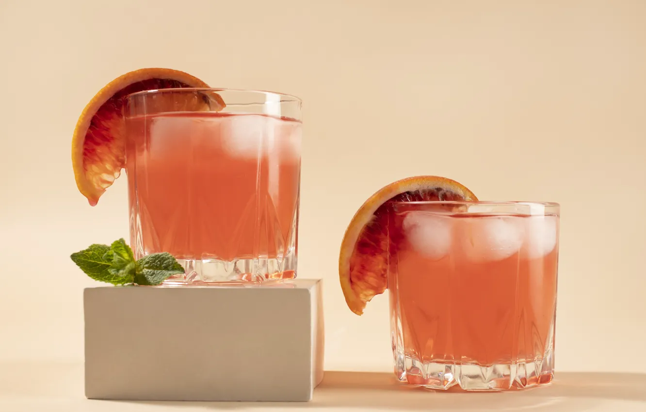 Photo wallpaper glass, cocktail, drink