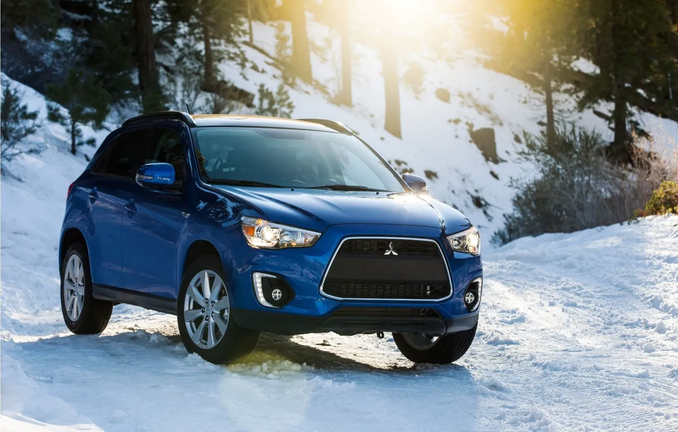 Photo wallpaper photo, car, mitsubishi, 2015, krossoveryi, asx, outlander